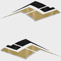 Escape Pontoon Boat Decals 8161172 Black Gold Stickers Set of 2 by Escape