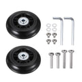70x24mm Luggage Replacement Wheels Kits With Built-in Metal Double