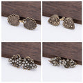 Compact Alloy Shawl Clip with Pin Back