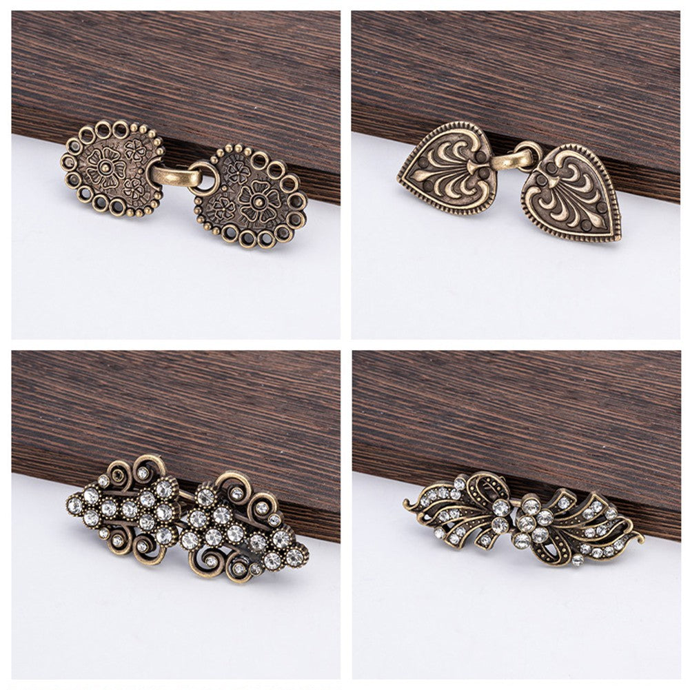 Compact Alloy Shawl Clip with Pin Back