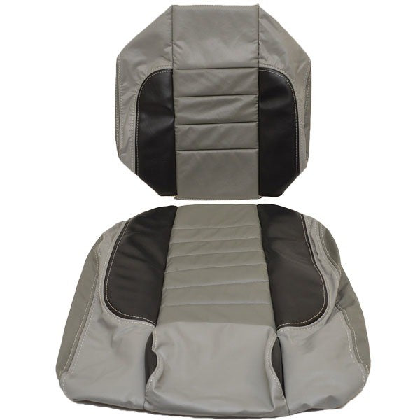 Triton Seat Skins Explorer Gray Black Vinyl by Triton