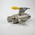 Apollo 1/2" Mnpt X 1/2" Fnpt Ball Valve W/ 1/8" Fnpt
