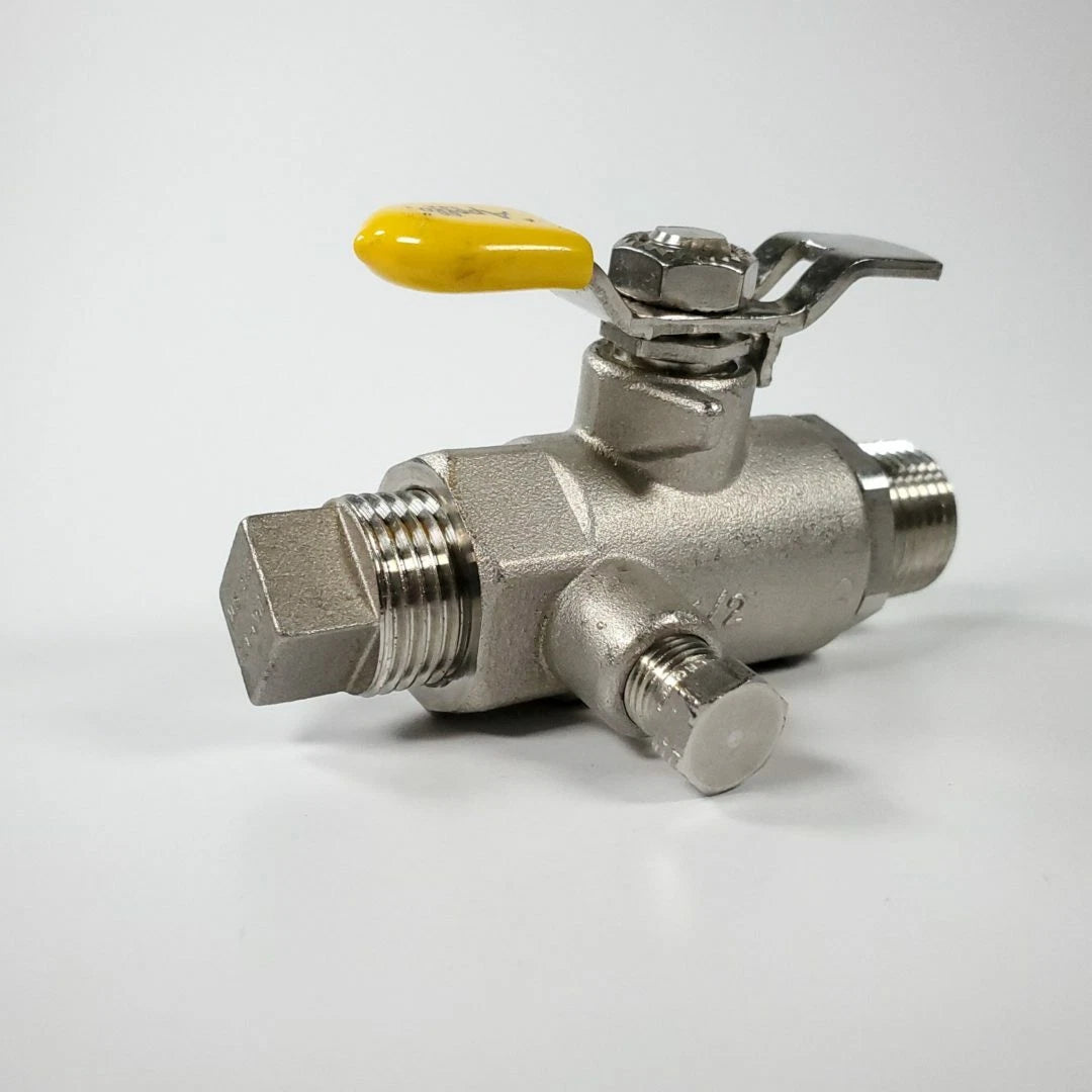 Apollo 1/2" Mnpt X 1/2" Fnpt Ball Valve W/ 1/8" Fnpt