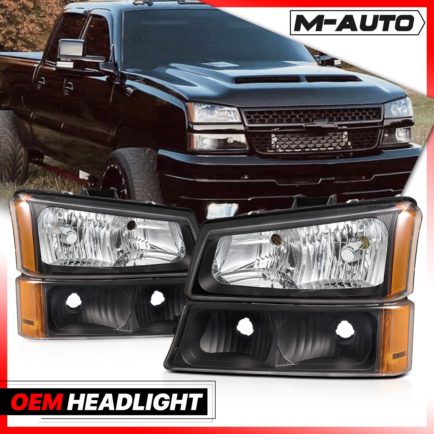 Headlight Bumper Parking Lamps for Chevy Silverado
