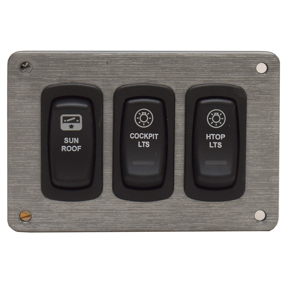 Regal Boat Rocker Switch Panel 3-Position Aluminum by Regal
