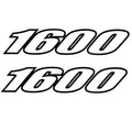 Tracker Boat 1600 Decals White Black Stickers Pair by Tracker