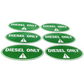 Diesel Only Round Sticker Door Gasoline Gas Decal Truck Label Tank