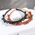 Women's Hollow Knit Headband Minimalist Hair Clip