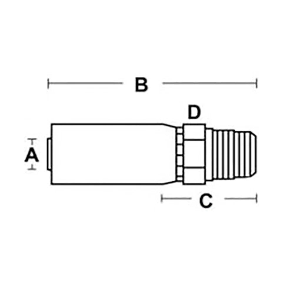 Qty (10) Replacement Hydraulic Crimp Fittings 04u-106 Hy0406mp