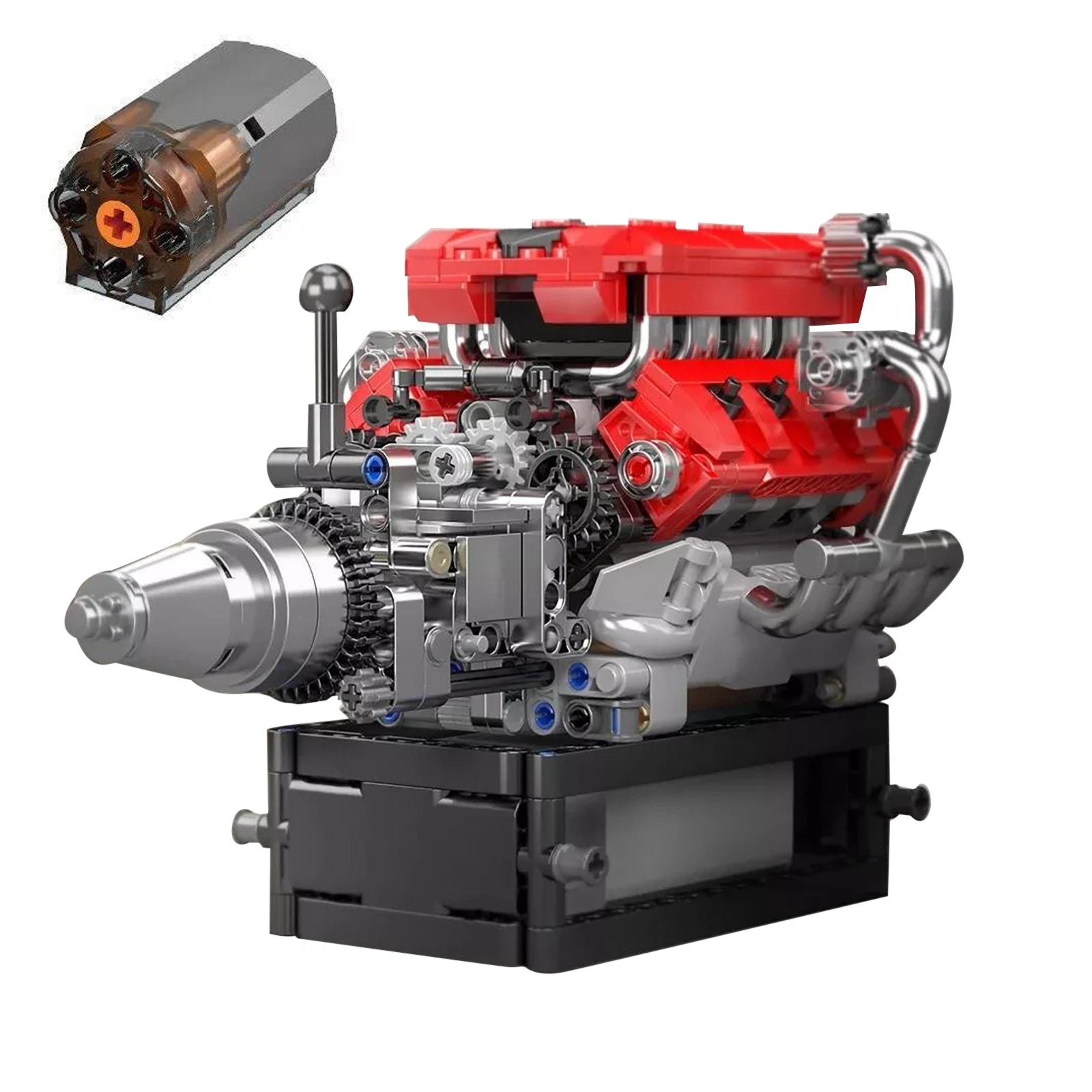 1* V8 Engine Motor Mechanical Engineering Model Building Block Gift
