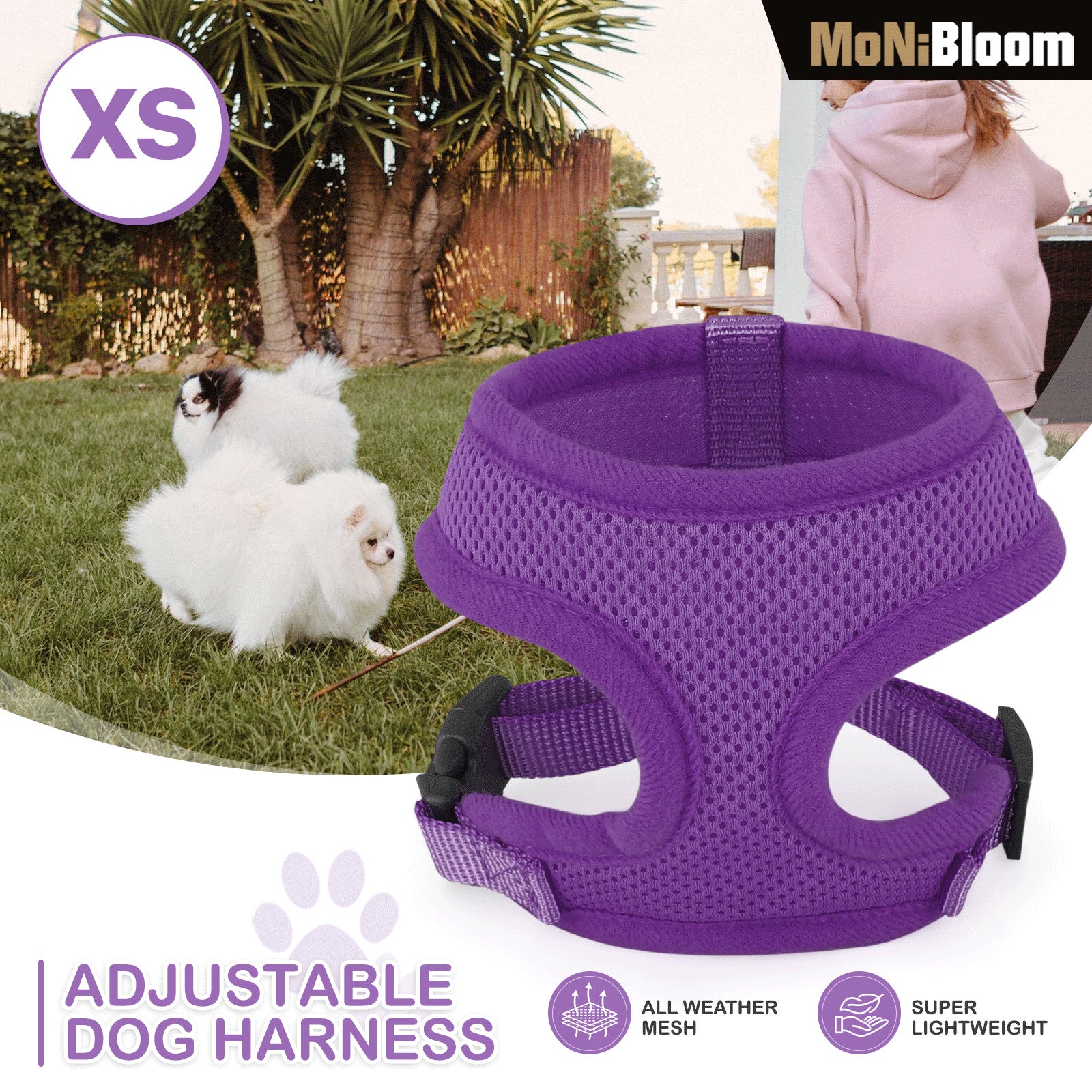 Adjustable Dog Pet Harness Breathable Padded Mesh Escap