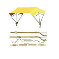 Yellow Complete 3 Bow 40" Tractor Umbrella Buggy Top W/ Axle Mounts