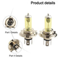 2pcs H4 55W 5000k Car Xenon Gas Halogen Headlight Driving Lamp Bulbs
