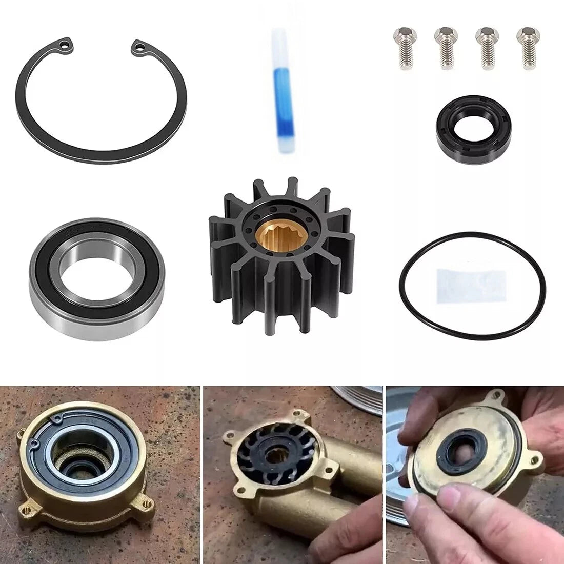 For Volvo Penta Sea Water Pump Impeller Kit 3.0 4.3 5.0 5.7 8.1l