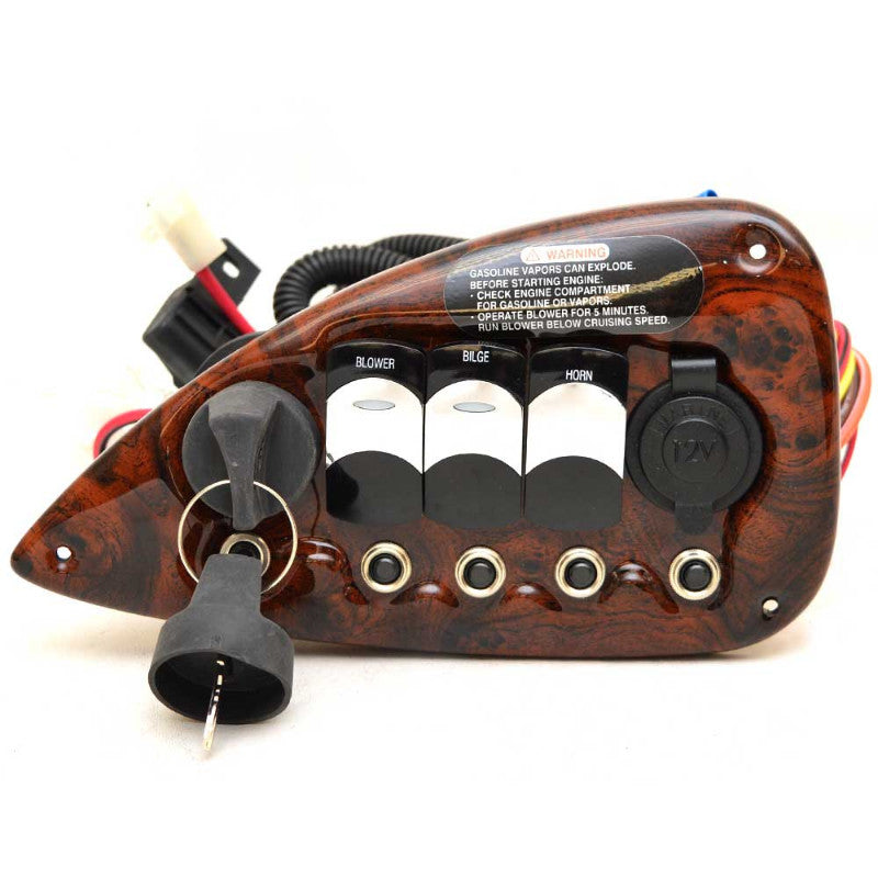 Crownline Boat Ignition Switch Panel 20978 Woodgrain by Crownline
