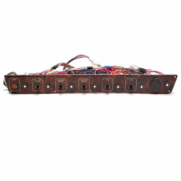 Misty Harbor Pontoon Boat Switch Panel Woodgrain 21 1/4 x 2 1/2 Inch by Misty Harbor