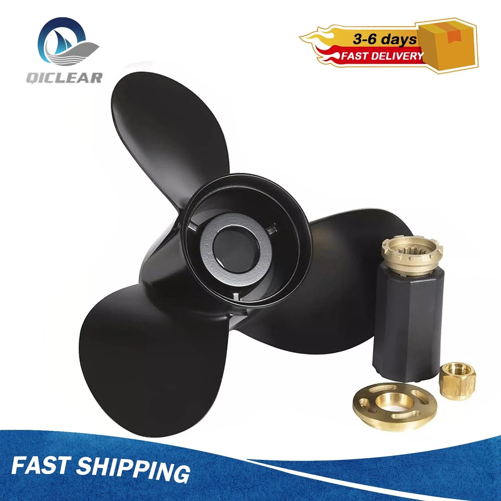 12 3/4 X 21 Aluminum Boat Propeller 48-77348a45 For Mercury Engines