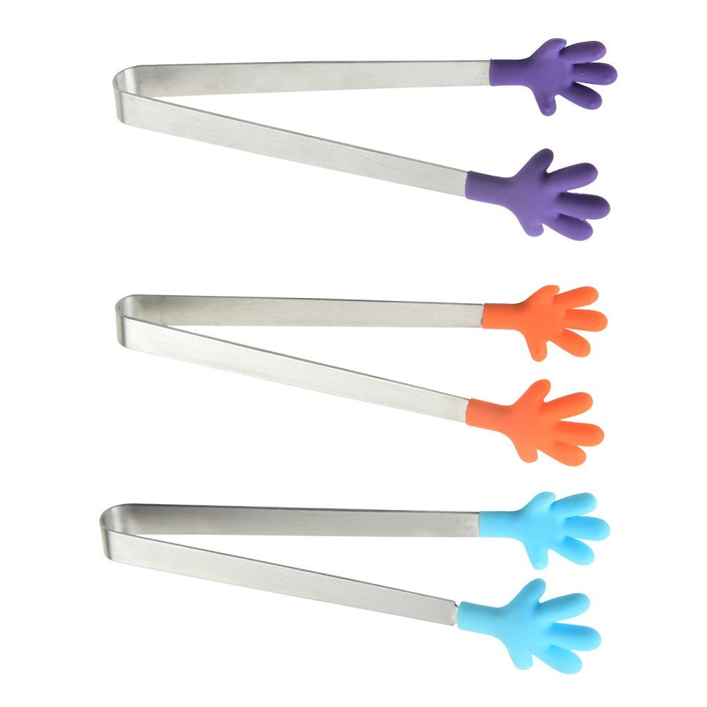 Silicone Tongs Stainless Steel Clip
