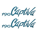 Rinker Boat Brand Decal 190 Captiva Teal Stickers by Rinker