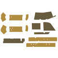 Cr7200 Cab Kit, Multi-brown Vinyl Fits John Deere