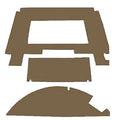 Headliner, Brindle Brown Vinyl W/ Formed Plastic Fits John Deere