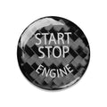 Carbon Fiber Sticker For Keyless Start Stop Button Easy To Install
