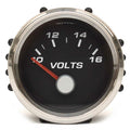 Faria Boat Voltage Gauge 10-16 Volt Silver Black by Faria