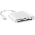 Type-c Card Reader 3-slot Adapter For Sd Microsd Cards For Phone
