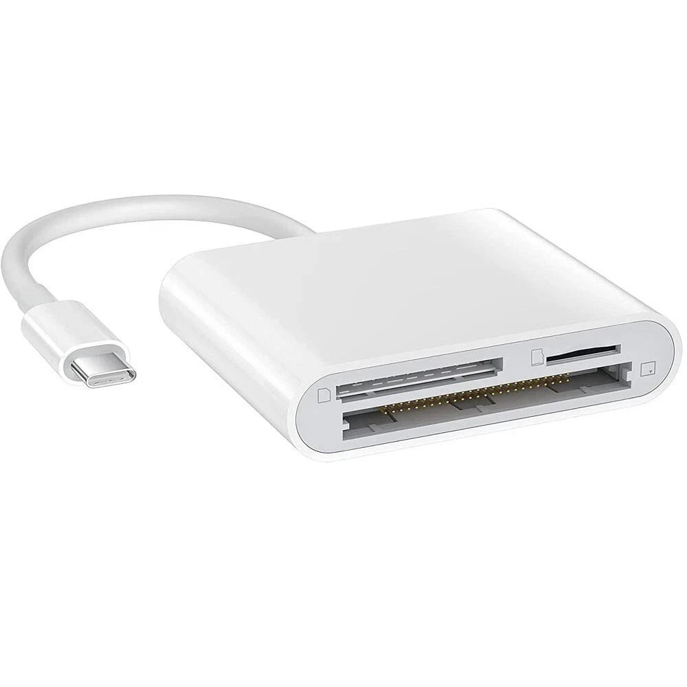 Type-c Card Reader 3-slot Adapter For Sd Microsd Cards For Phone