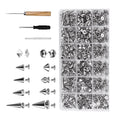 Assorted Metal Spikes And Studs Punk Hardware Complete Kit With Tools