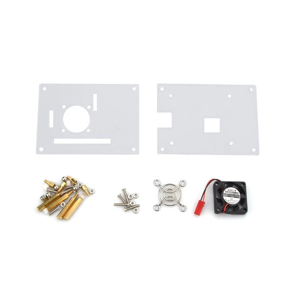 Diy Clear Shell Case Box Enclosure Fan Heatsink For Raspberry Pi 3/2