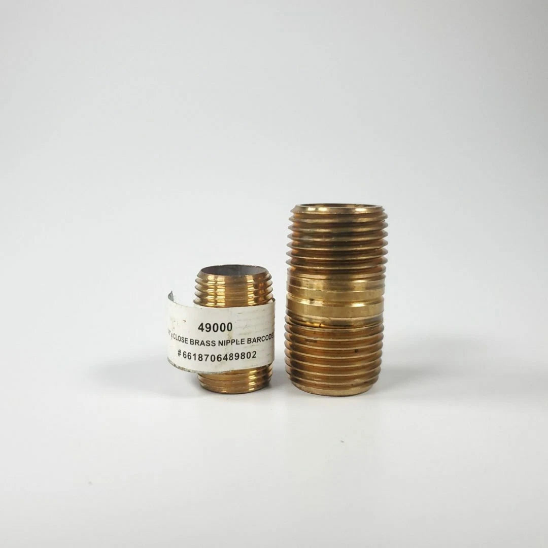 Jmf 49000 3/8" Male Npt Brass Threaded Pipe Nipple | Hook & Hull Co