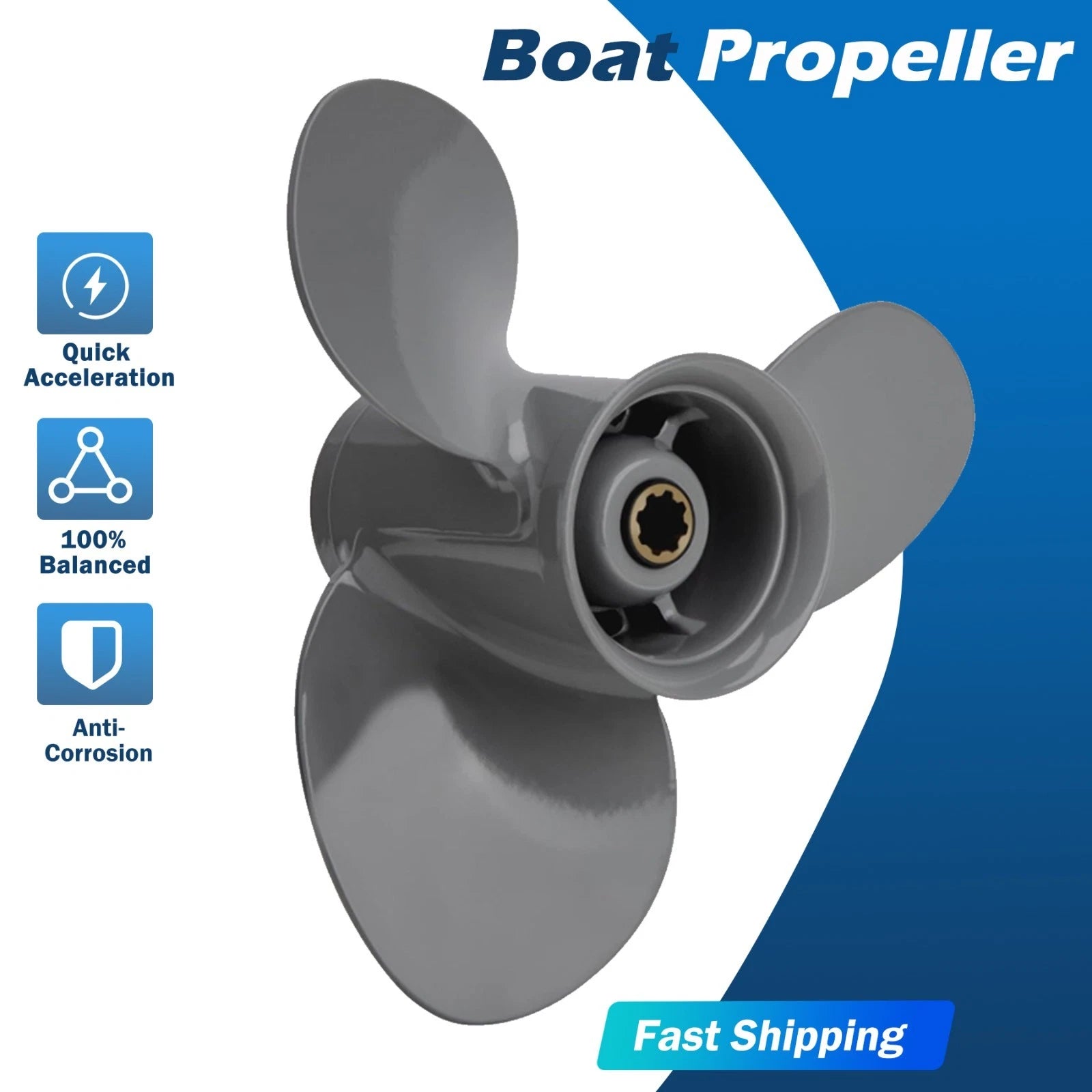 9 1/4 X 8 Boat Propeller For Honda Motor 8-20hp 8tooth