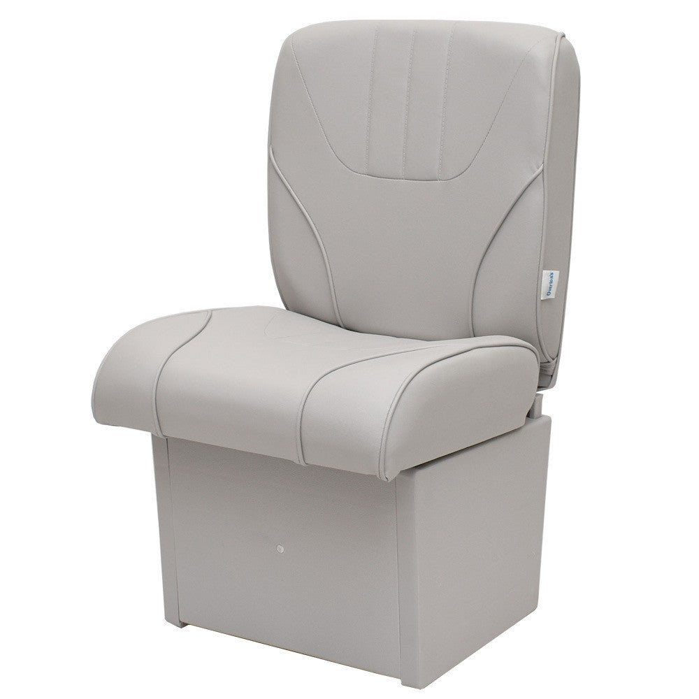 Deluxe Jump Seat Boat Gray Vinyl Cushions
