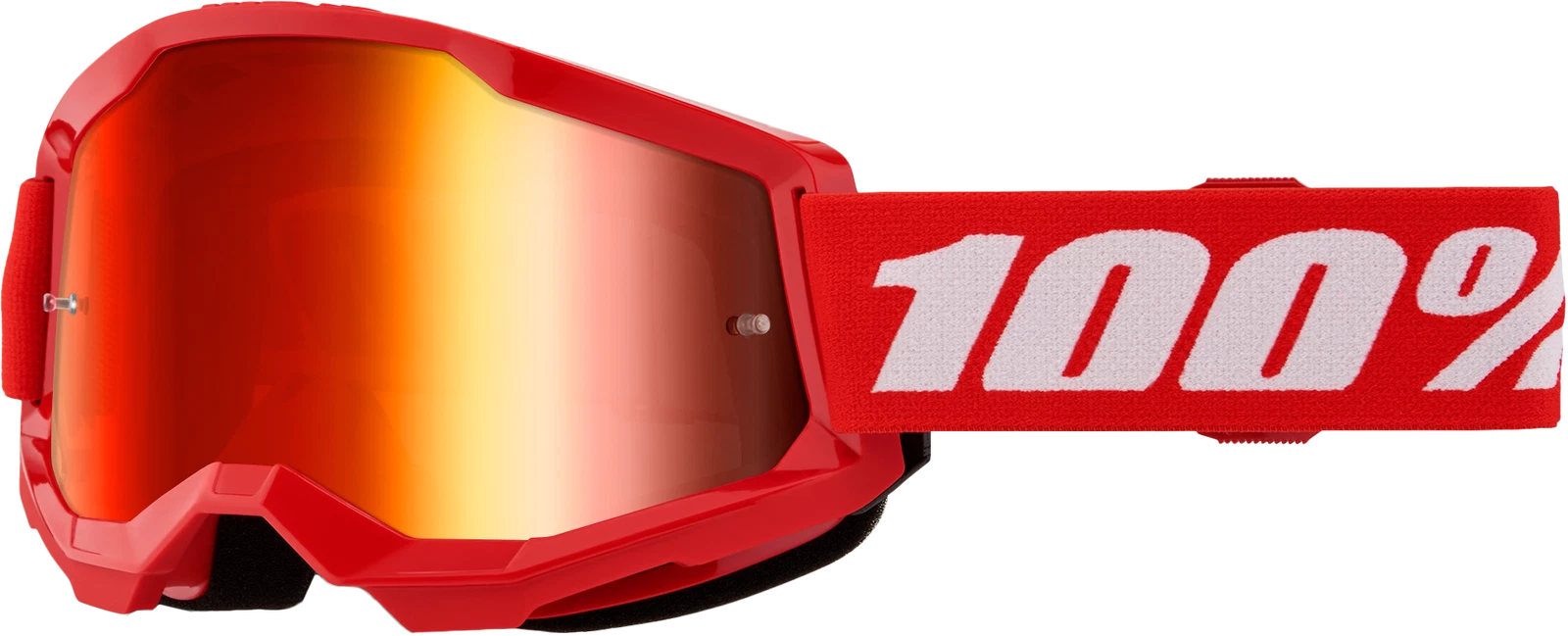 100 Percent Strata 2 Offroad Goggle Red Mirror Red Lens, Trail & Track
