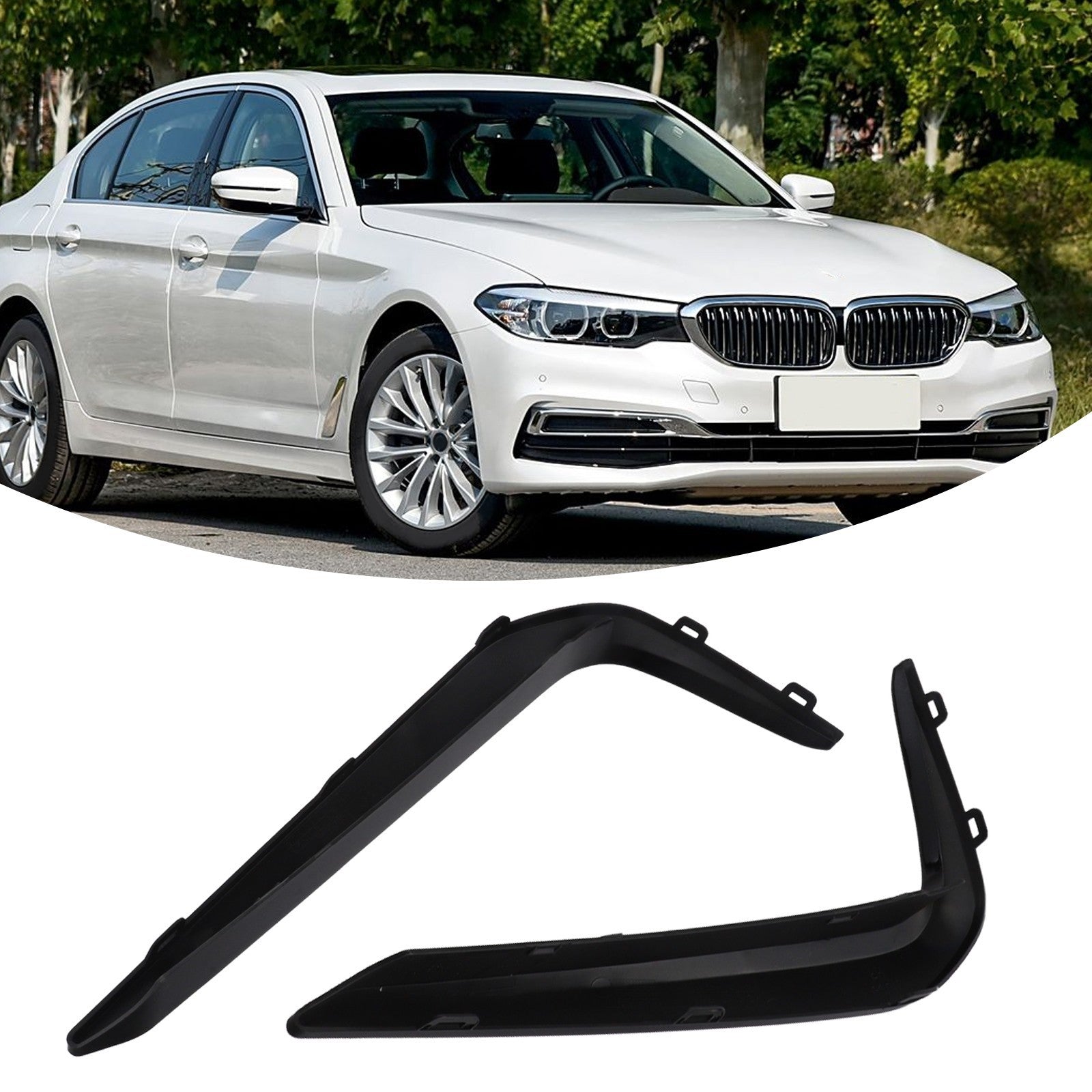 Set Of For 2 Front Bumper Eyelids For Bmw 5 Series G30 M Sport 2016