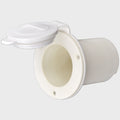 ProMariner Boat AC Plug Holder 1 3/4 Inch White w/ Rubber Cover by ProMariner