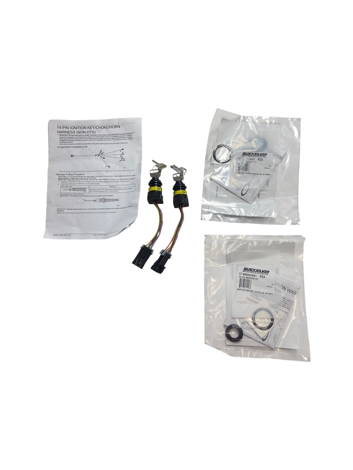 Mercury 8m3004089, 3 Position Ignition Key Switch Kit | 2-pack | New