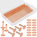 77set/pack Easy-to-instal<wbr/>l 2-size #9 Copper Rivets For Home Diy