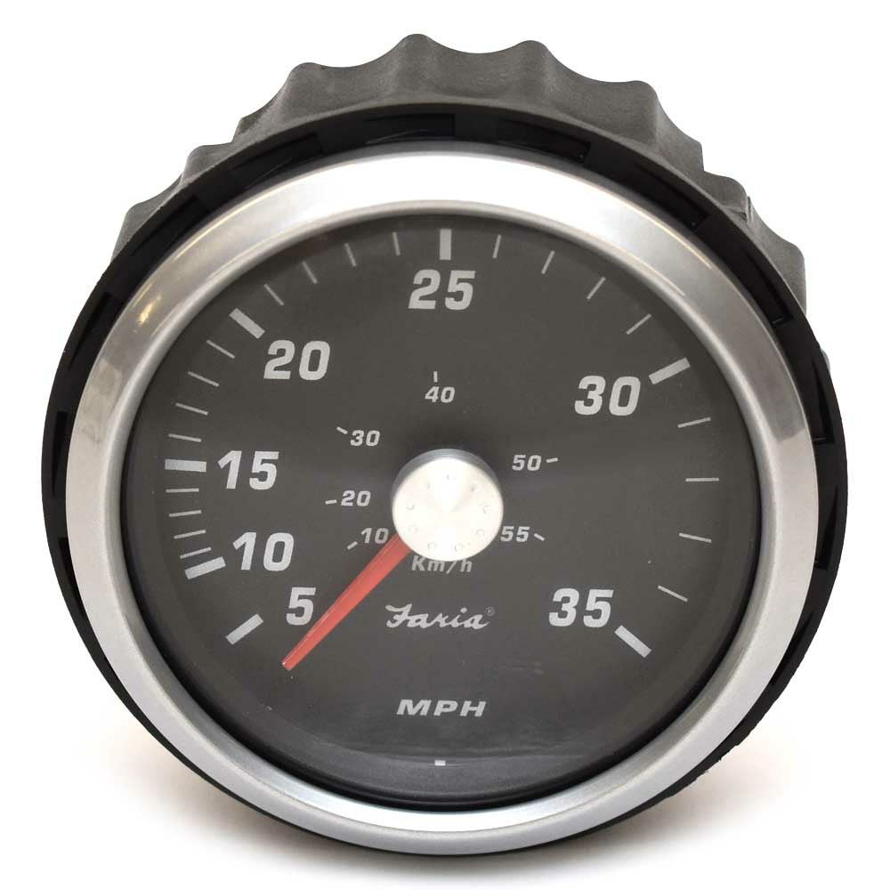 Faria Marine Boat Speedometer Gauge 3 1/4 Inch Silver by Faria