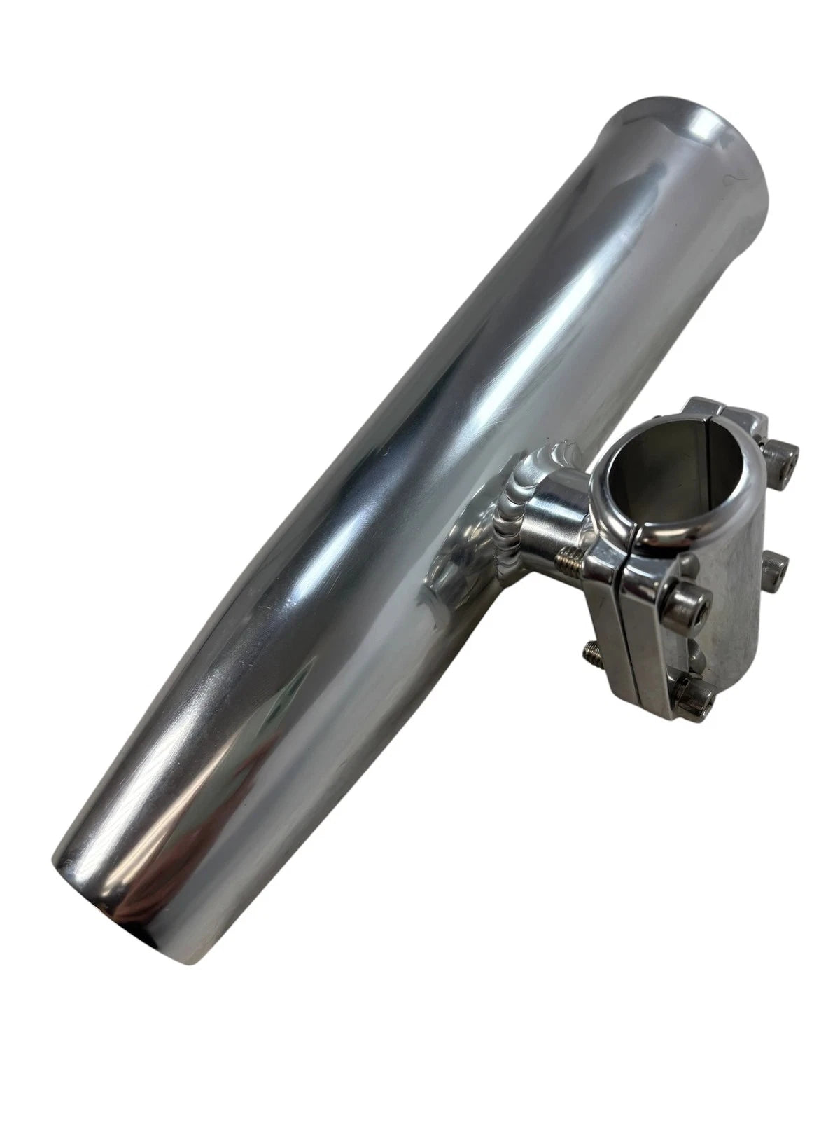 Tigress Silver Aluminum Rod Holder For 1" Od Pipe Horizontal Mount