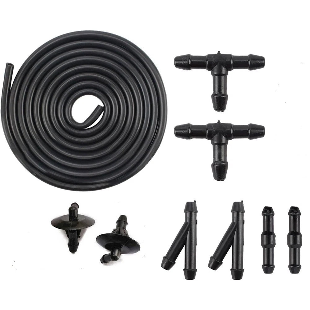 Premium Car Windshield Wiper Washer Spray Nozzle Hose Set Improved