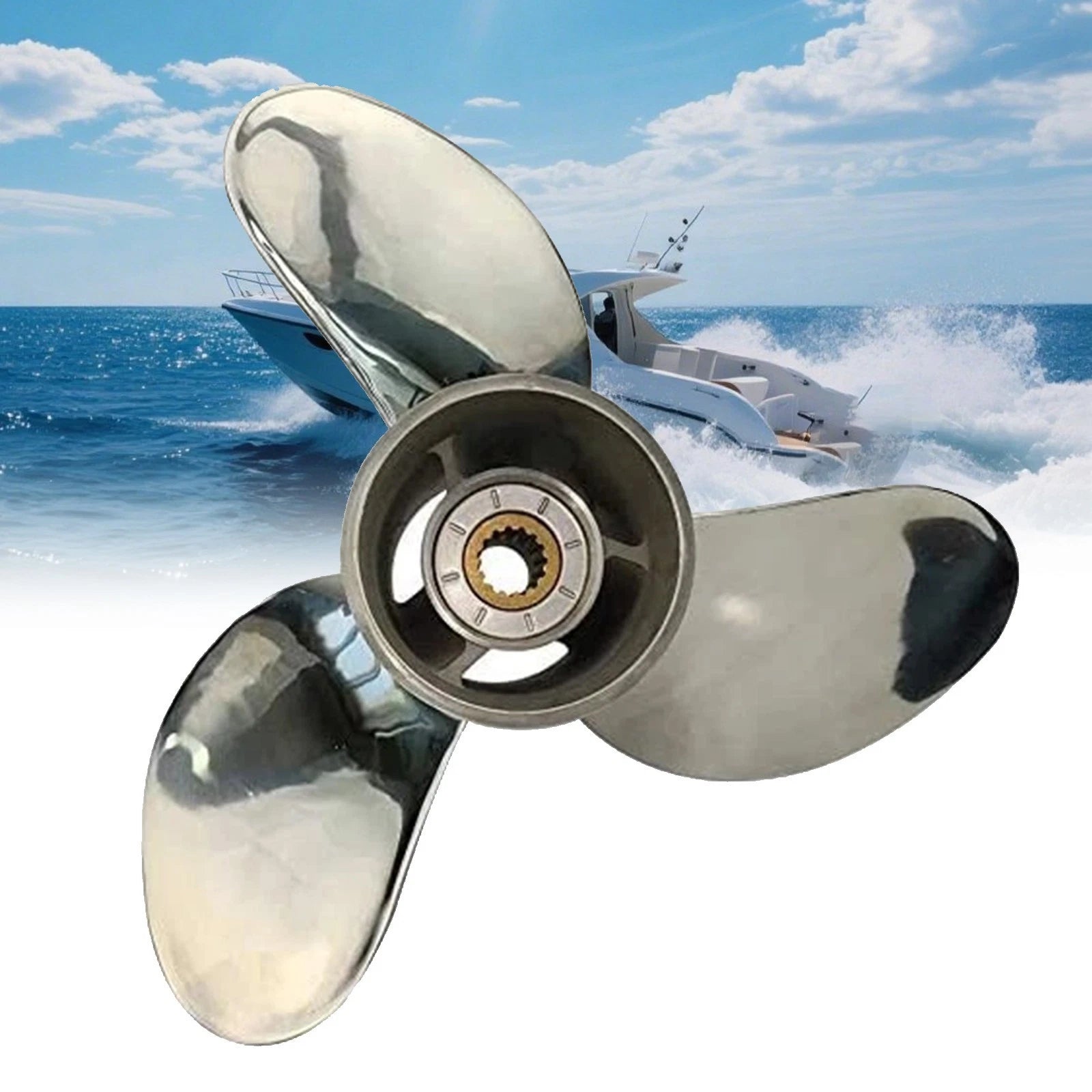 14 X 21 Stainless Steel Boat Propeller Fit Suzuki 50-140hp 15 Spline