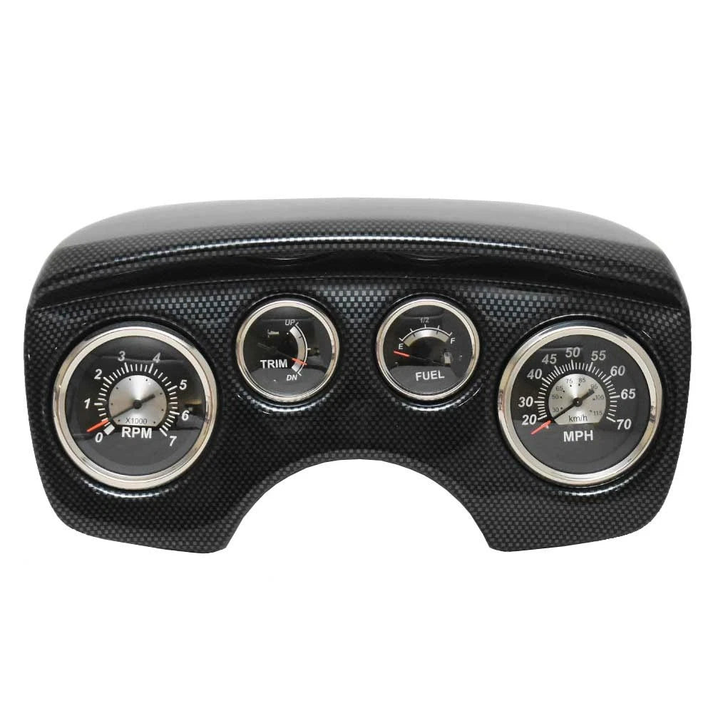 Lowe Boat Dash Panel | W/ Veethree Sterling Gauges Mercury Yamaha