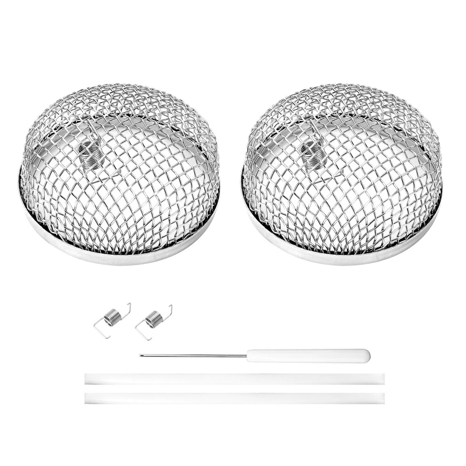 Protective Rv Furnace Vent Screen Cover 2.83x1.18" With Spring Hooks