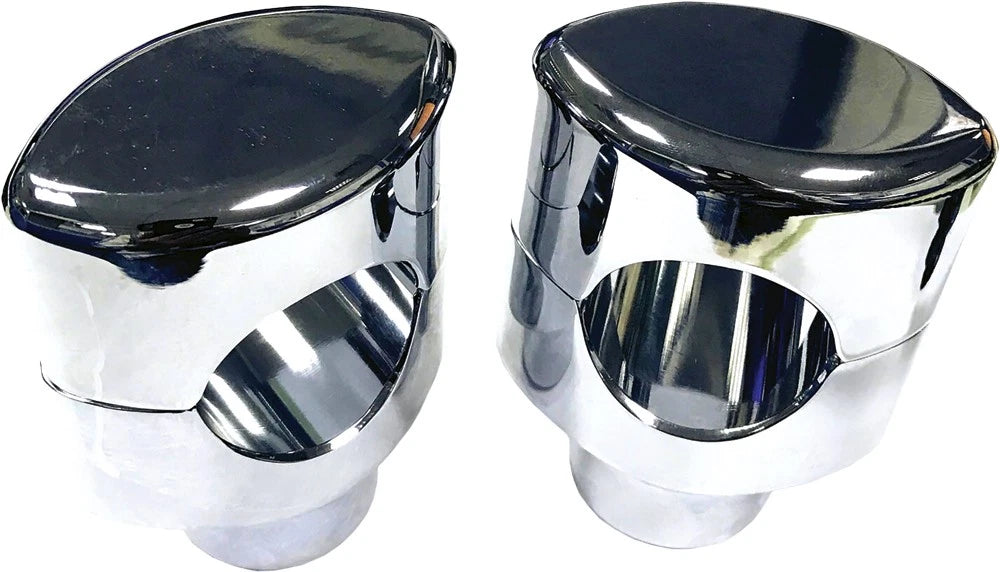 Harddrive Chrome Handlebar Risers For Harley Davidson 1.25 In.