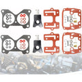 For Johnson Evinrude V4 85 90 100 115 125 140hp 2x Carburetor Rebuild