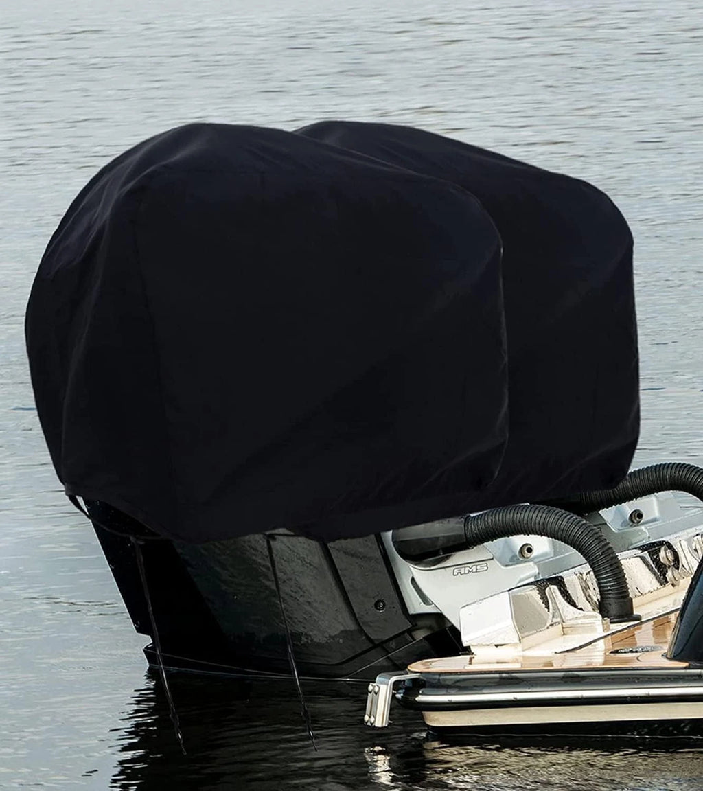 Universal Black Engine Cover for 30-60HP Outboard Motors, Trailerable