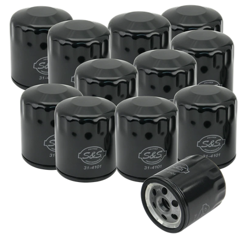 S&s Cycle Sportster/evol<wbr/>ution Models Black Oil Filters - 12 Pack