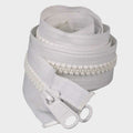 Boat Separator Zipper 62 Inch White by Lenzip